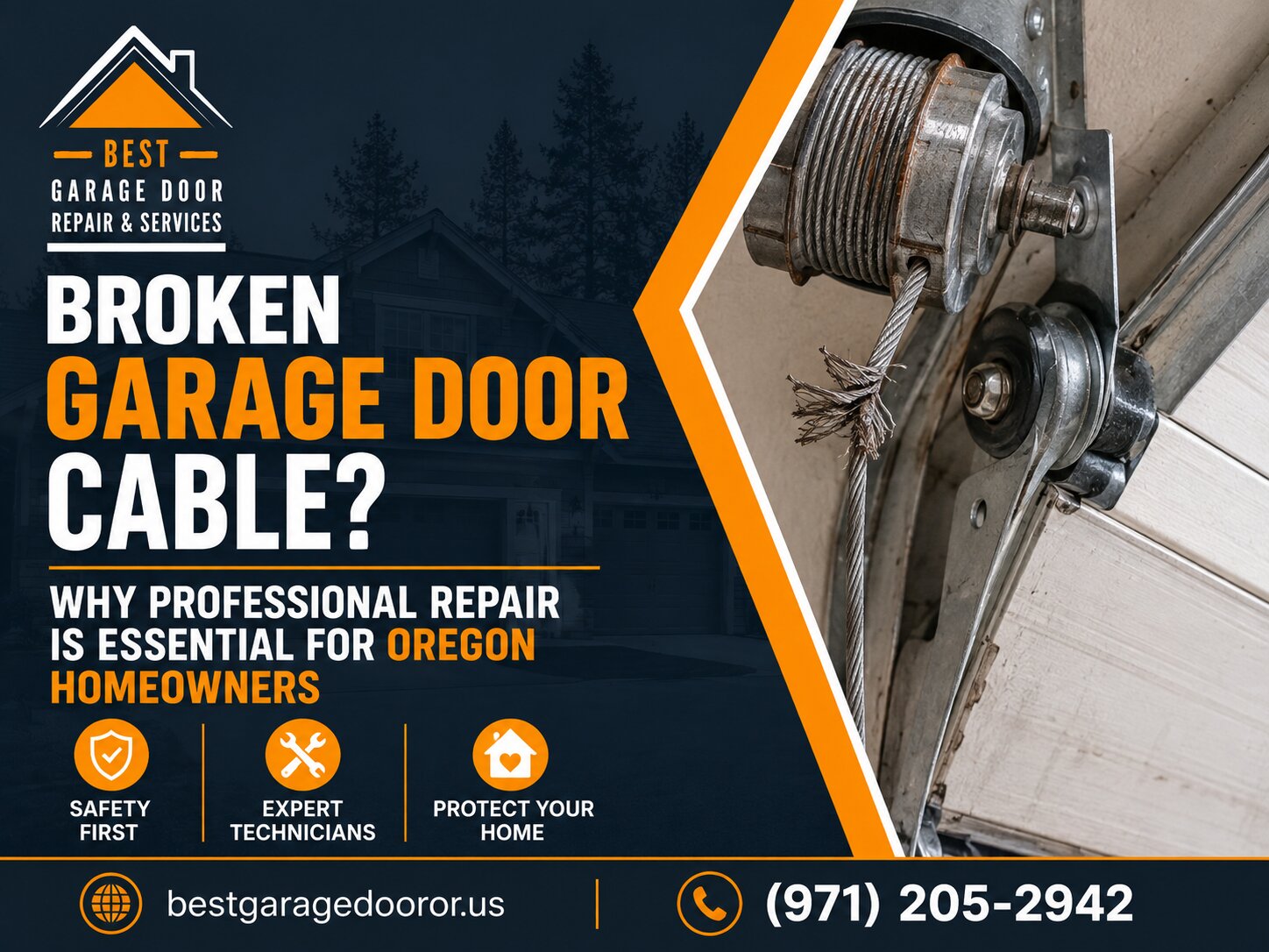 Broken Garage Door Cable? Why Professional Repair is Essential for Oregon Homeowners