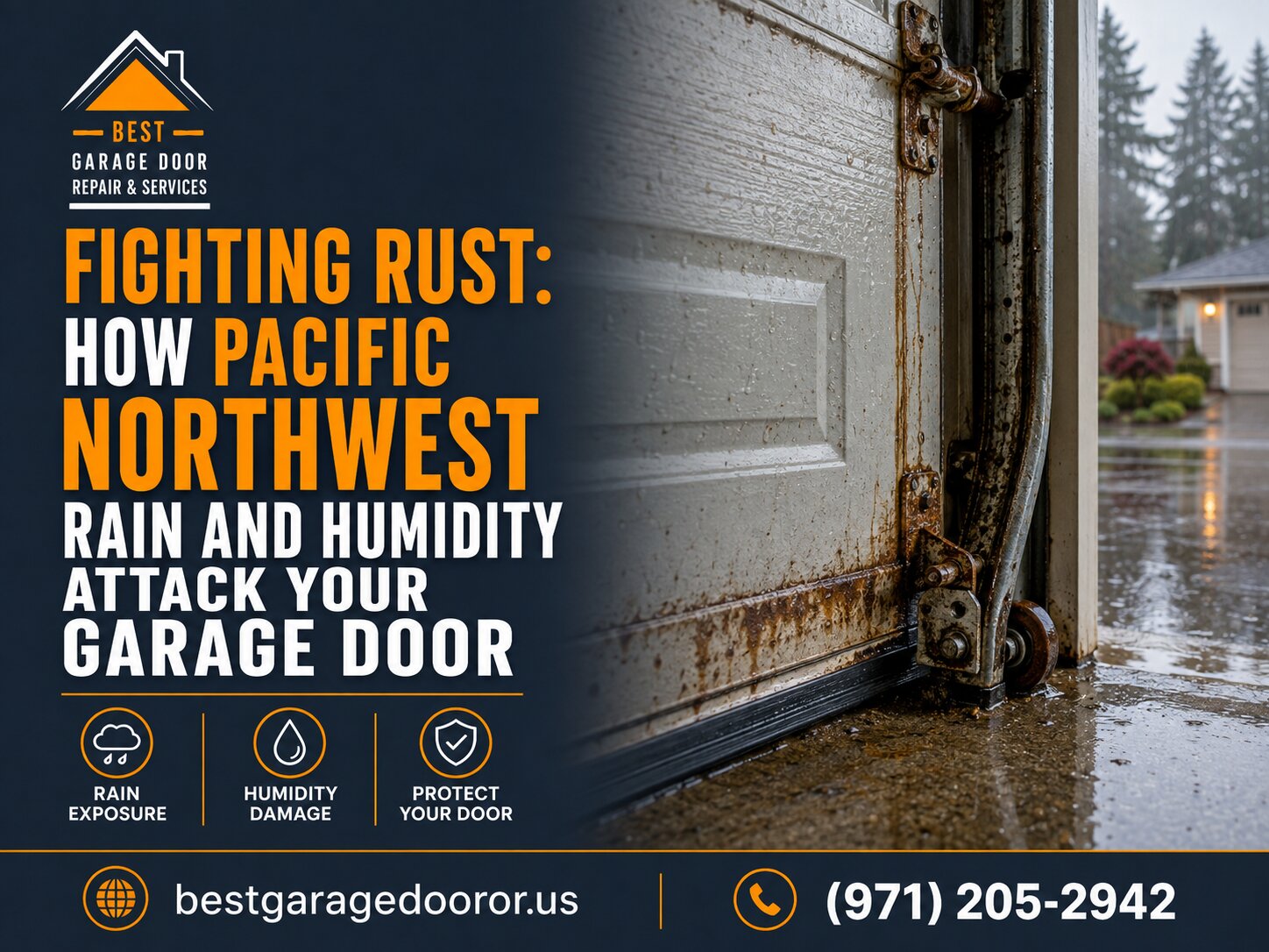 Fighting Rust: How Pacific Northwest Rain and Humidity Attack Your Garage Door