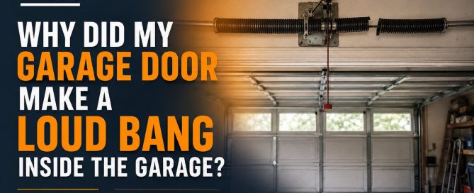 Why did my garage door make a loud bang inside the garage?